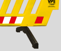 vallas de seguridad con pie desmontables